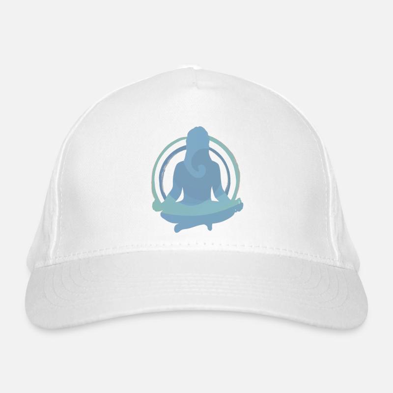 Boho Yoga Meditation Silhouette Design Bio-Baseballkappe