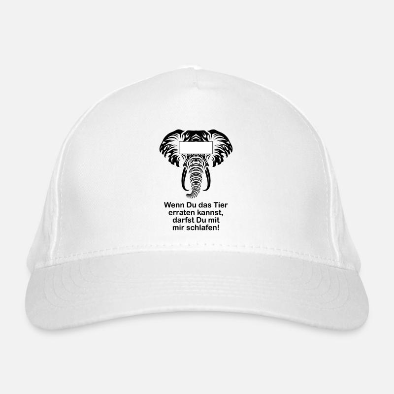 Elefant Lustiger Spruch Witzige Geschenkidee Bio-Baseballkappe