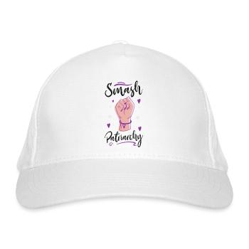 Feminist Smash Patriarchy - Bio-Baseballkappe - Weiß - Vorne