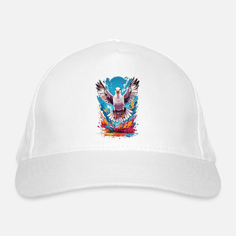 Möwe Sommer Urlaub Bio-Baseballkappe