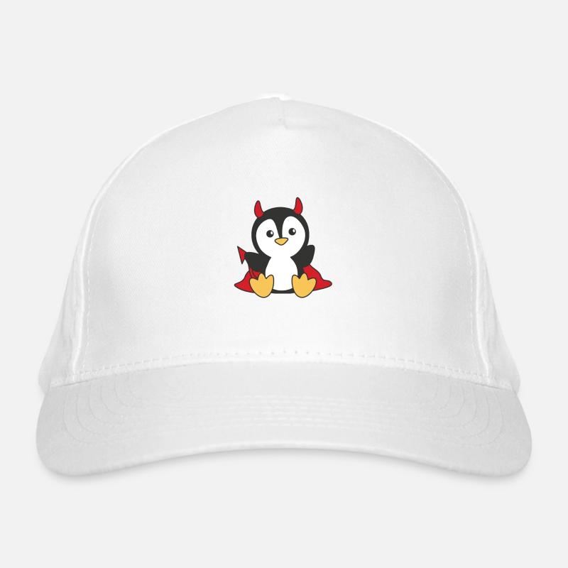 Penguin Happy Halloween Devil Costume Organic Baseball Cap