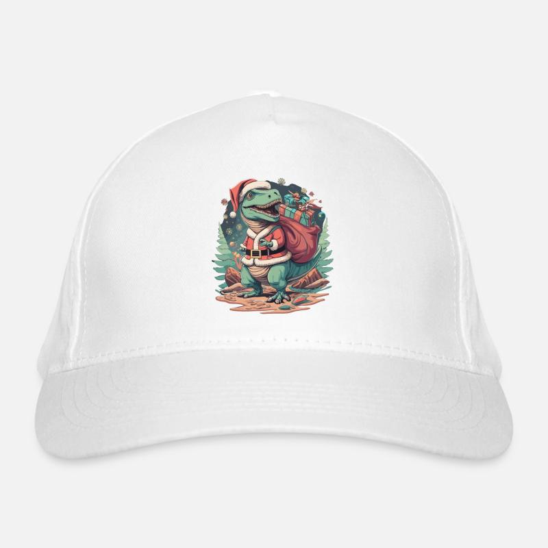 Dinosaur Trex Christmas Organic Baseball Cap