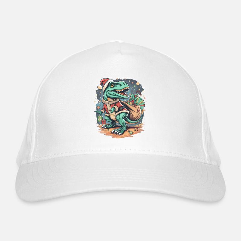 Dinosaur Trex Christmas Organic Baseball Cap