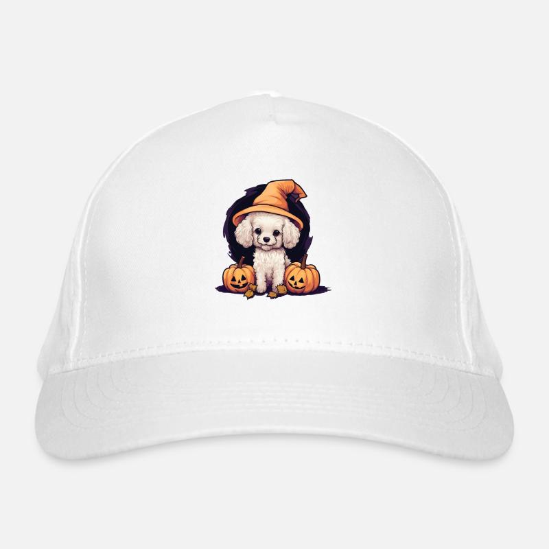 Halloween Witch Hat Pumpkin Dog Poodle Casquette classique bio