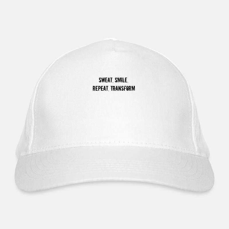 Fitness - Sweat, smile, repeat, transform Organic Baseball Cap