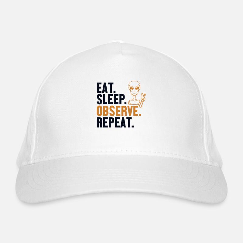 Manger dormir Observer Répéter OVNI extraterrestre Casquette classique bio