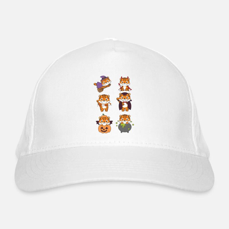 Tiger Halloween Devil Pumpkin Vampier Costume Casquette classique bio