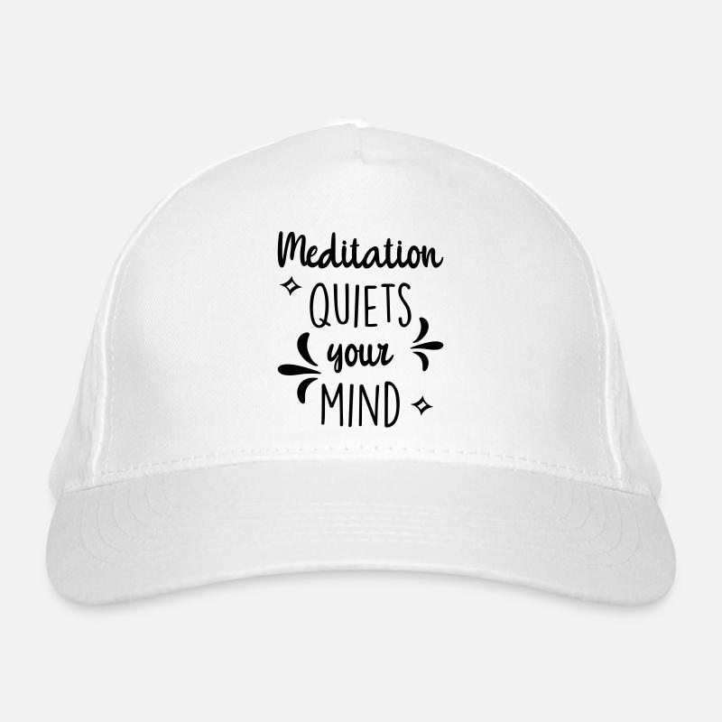 Meditation quiets your mind Organic Baseball Cap