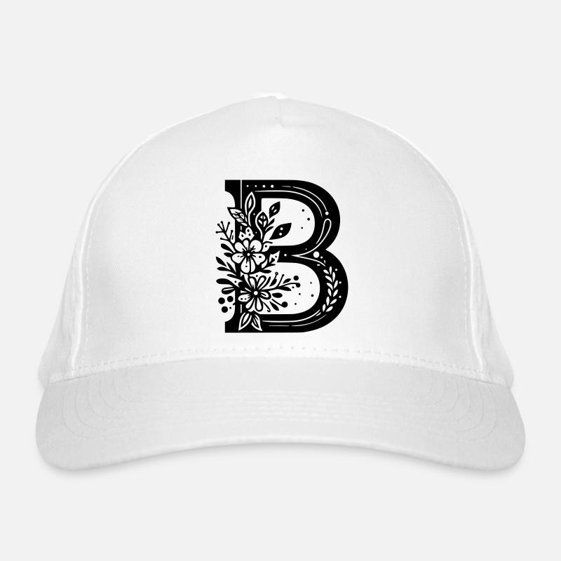 Buchstabe B Floral Bio-Baseballkappe