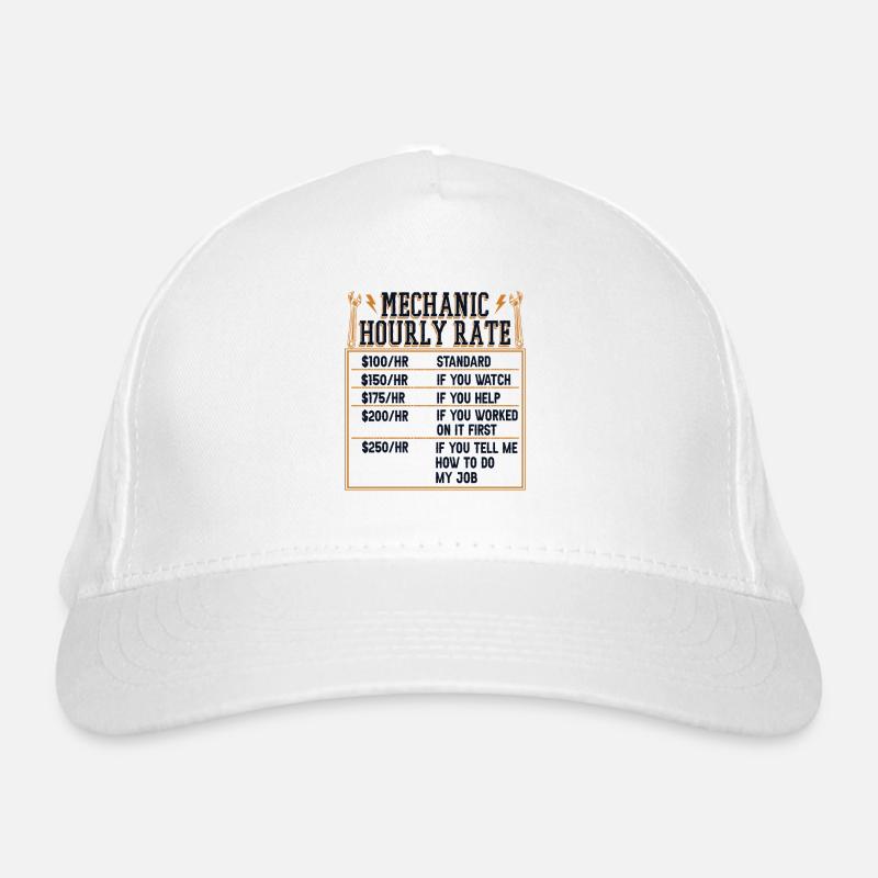 Mechanic Hourly Rate Mechatronics Technician Master Automotive Organic Baseball Cap
