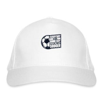 Everyday Is Good Day Fußballgott Fußballspieler - Bio-Baseballkappe - Weiß - Vorne