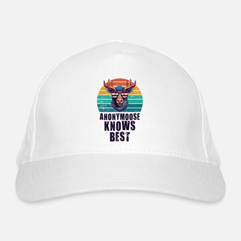 Anonymousoose Knows Best Cool Moose Organic Baseball Cap