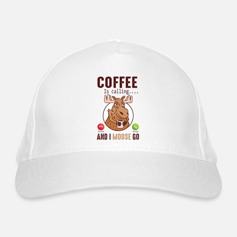 Le café m’appelle et je m’en vais à Elch Casquette classique bio