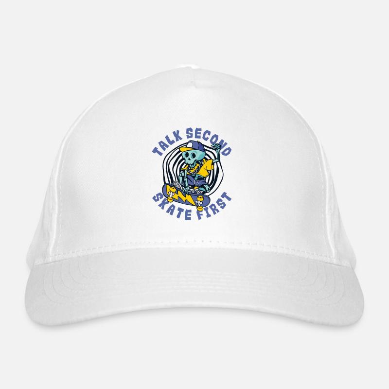 Talk Second Skate First Skaterboy Skatepark - Casquette classique bio - blanc