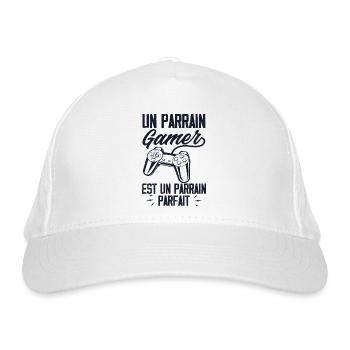 Un Parrain Gamer est un Parrain Parfait - Casquette classique bio - blanc - Devant