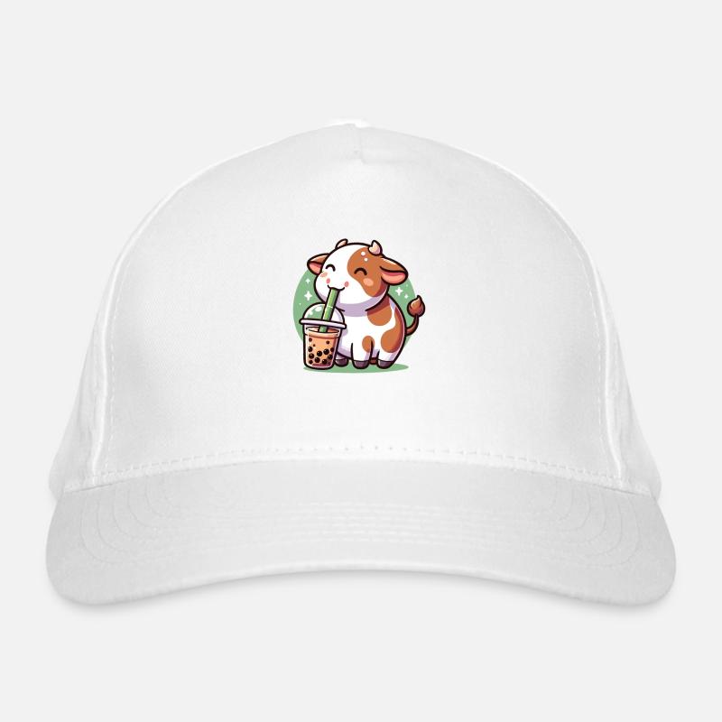Vaches Kawaii Bubble Tea Boba Vache Casquette classique bio