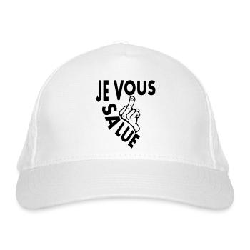 Drôle d'Humour | je vous salue - Casquette classique bio - blanc - Devant