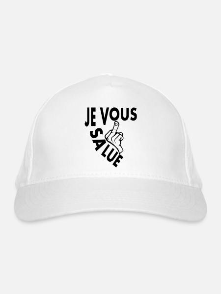 Drôle d'Humour | je vous salue - Casquette classique bio - blanc - Devant