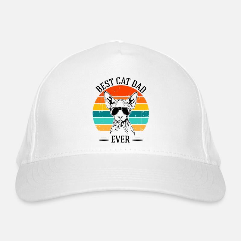 Best Cat Dad Ever Sphynx Katze Katzen Wilsigns Bio-Baseballkappe