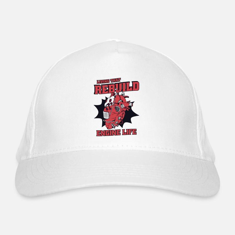 Living That Rebuild Engine Life Catheter Open Organic Baseball Cap