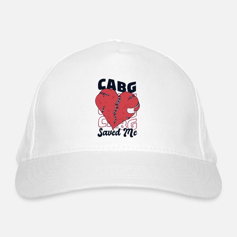 CABG Saved Me Pacemakers Catheter Open Heart Organic Baseball Cap