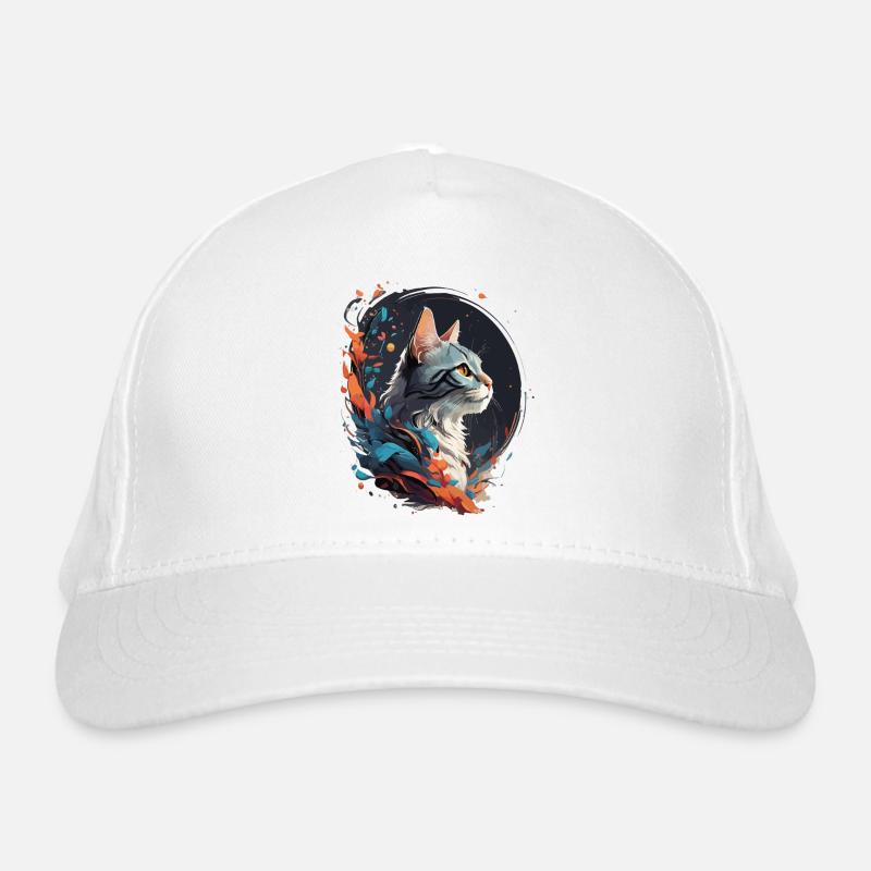Bunte Katze Bio-Baseballkappe