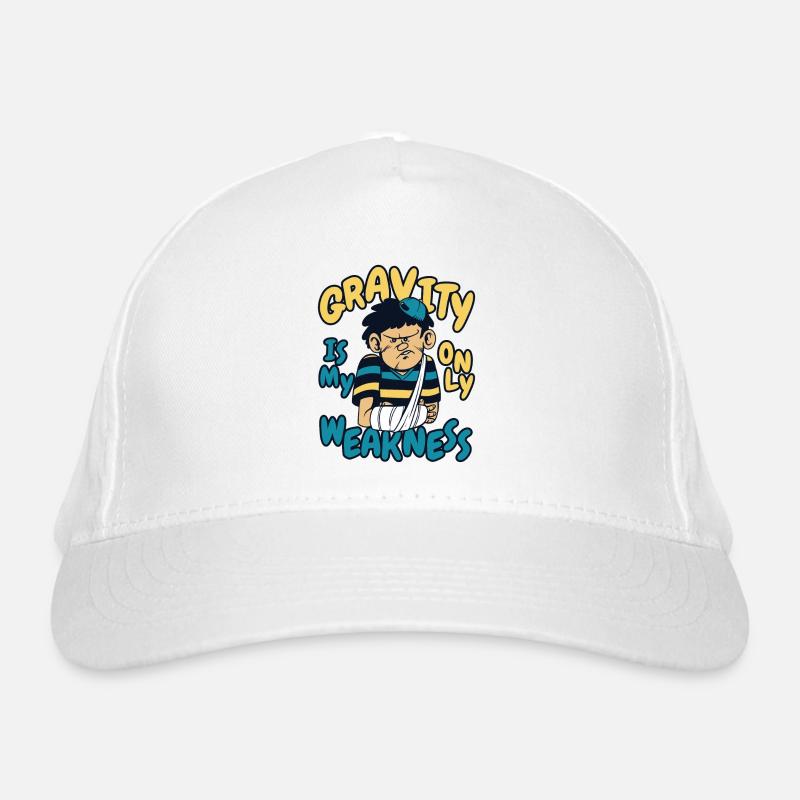 Die Schwerkraft ist meine einzige Schwäche, gebrochener Fingerknochen Bio-Baseballkappe