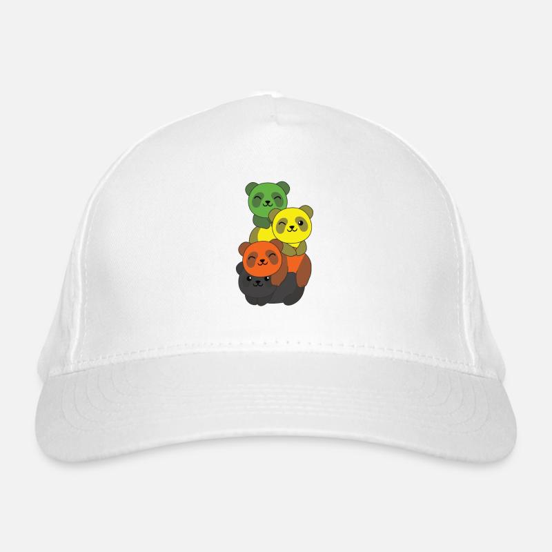 Aromantic Flag Pride LGBTQ Cute Panda Bunch Organic Baseball Cap