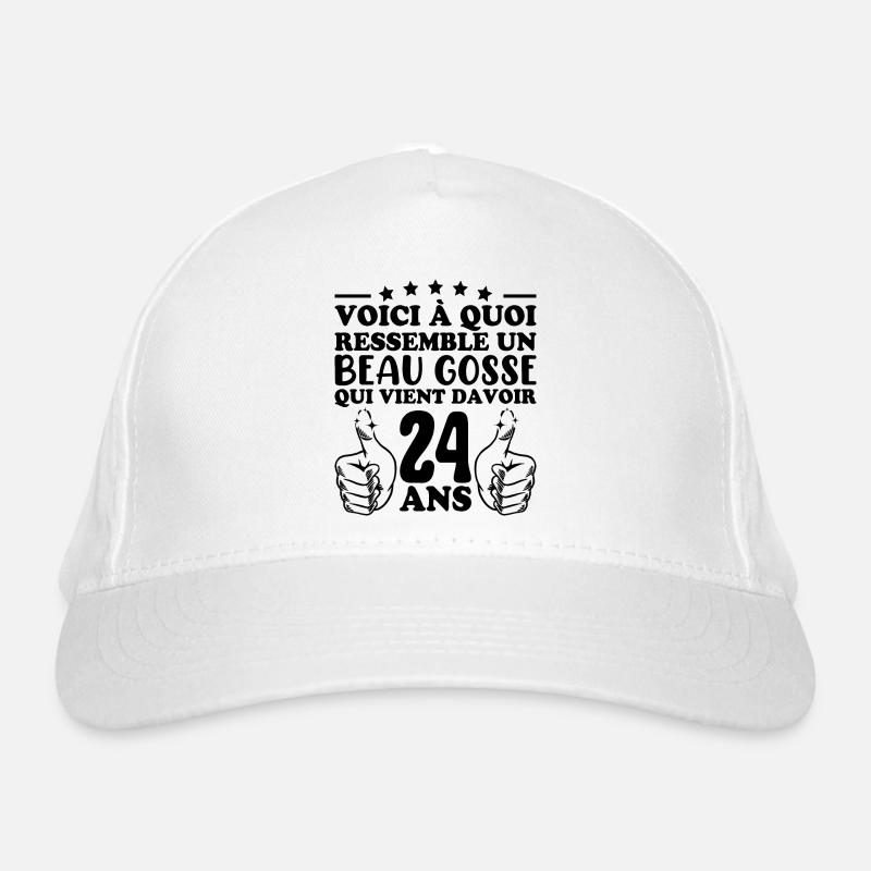 24 Years Old Gift Idea Humor Birthday Handsome Kid Organic Baseball Cap