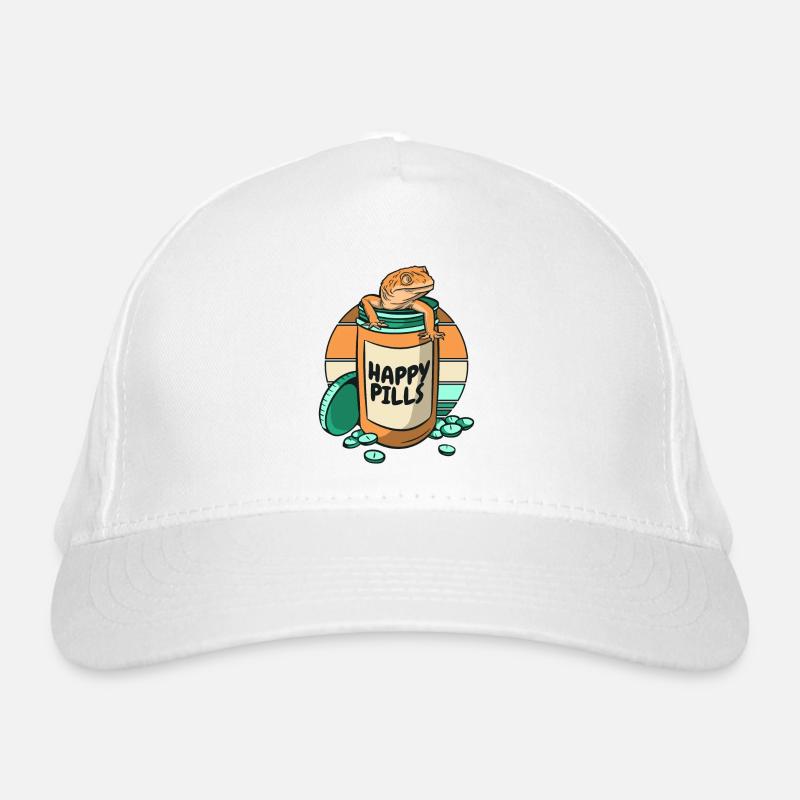 Happy Pills Lizard Gekkota Crested Leopard Gecko Organic Baseball Cap