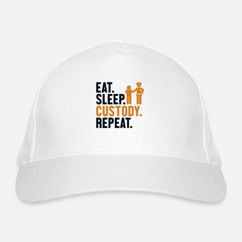 Eat Sleep Custody Repeat Prison Guard Corrections Organic Baseball Cap
