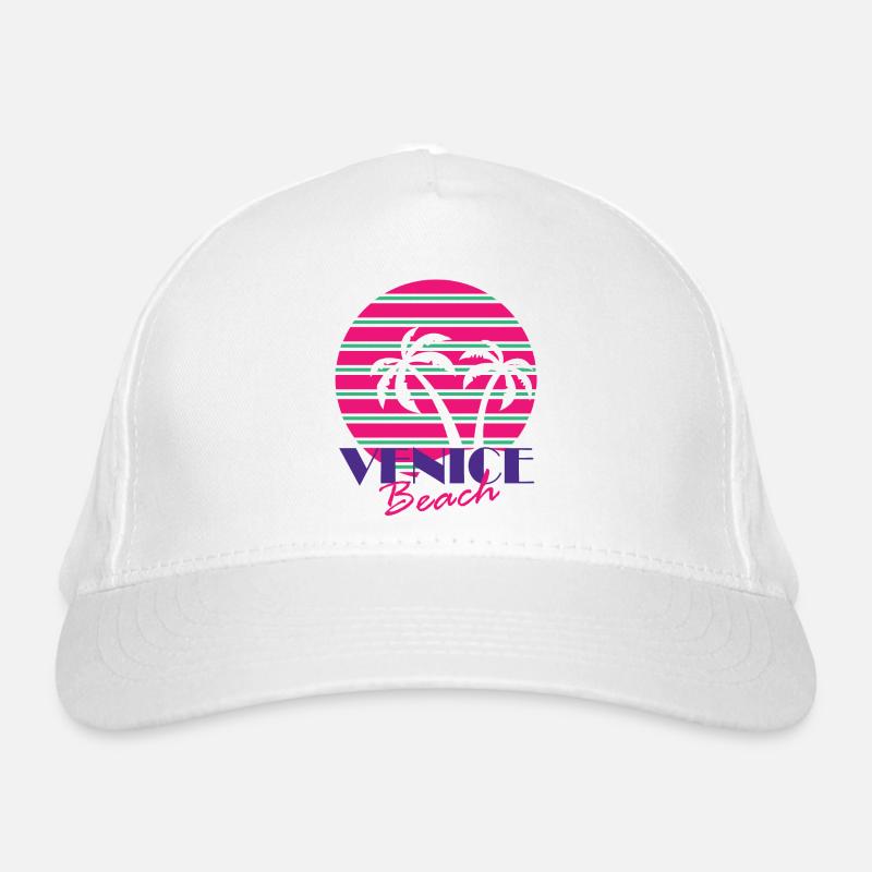 Venice Beach with palm trees Organic Baseball Cap