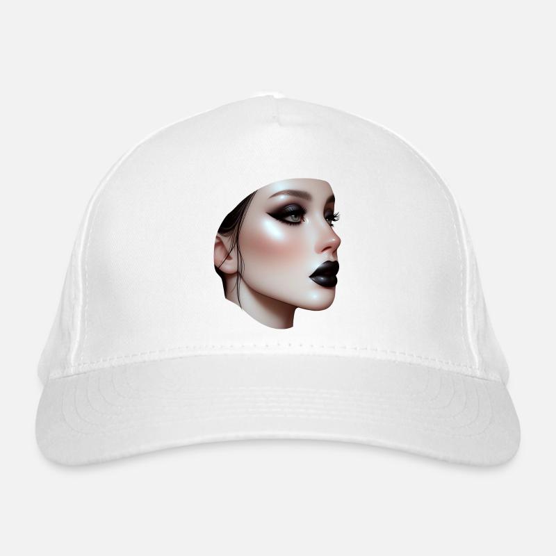 Gesicht - Schwarze Lippe Bio-Baseballkappe