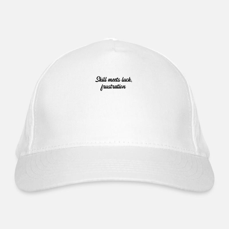 Billard - Skill meets luck, frustration Bio-Baseballkappe