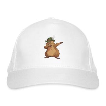 Murmeltier für einen Murmeltier Liebhaber - Bio-Baseballkappe - Weiß - Vorne
