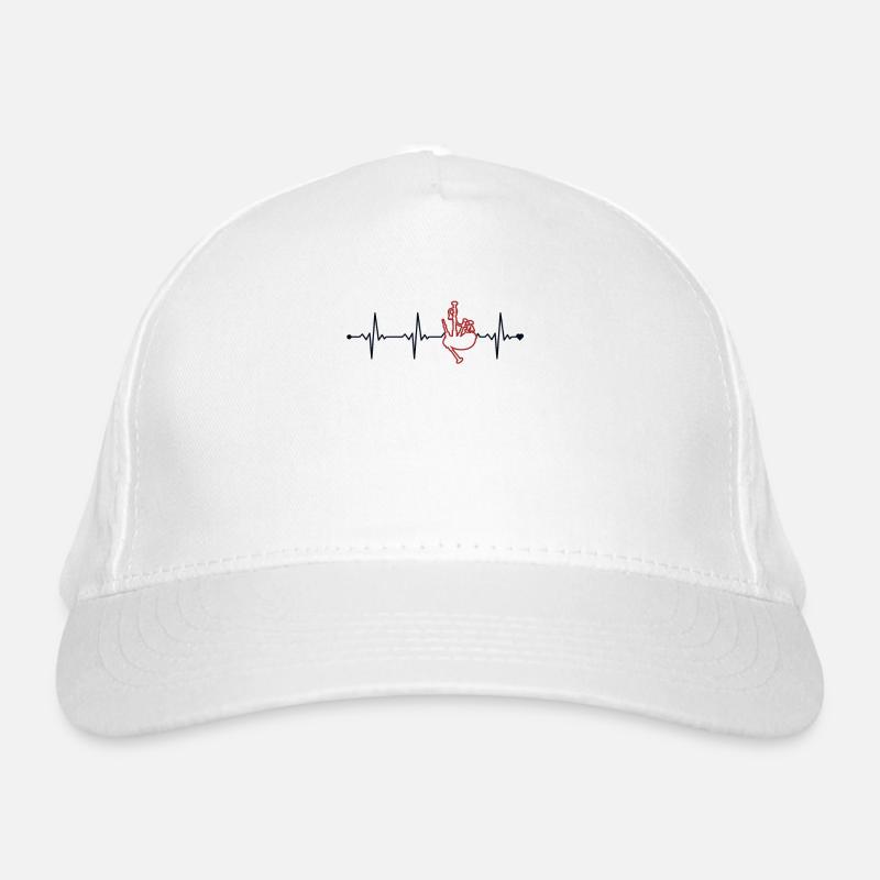 Bagpipe Heartbeat Great Highland Bagpipe Lessons Organic Baseball Cap