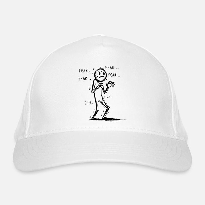 Ängstlicher Mann Bio-Baseballkappe