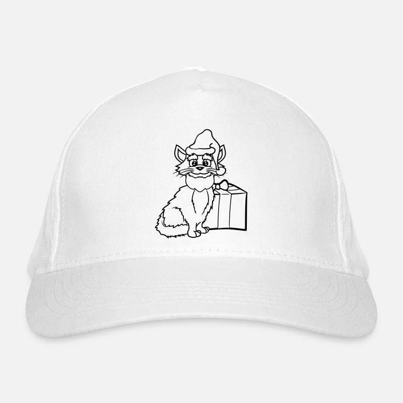 Cadeau de Noël d’hiver pour chat du Père Noël Casquette classique bio