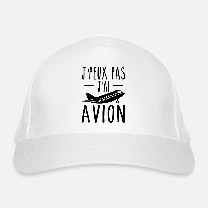 Ich kann nicht Ich habe Flugzeug Humor Luftfahrt Geschenk Bio-Baseballkappe