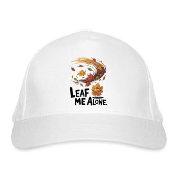 feuille moi seul drôle automne jeu de mots nature humour design - Casquette classique bio - blanc - Devant