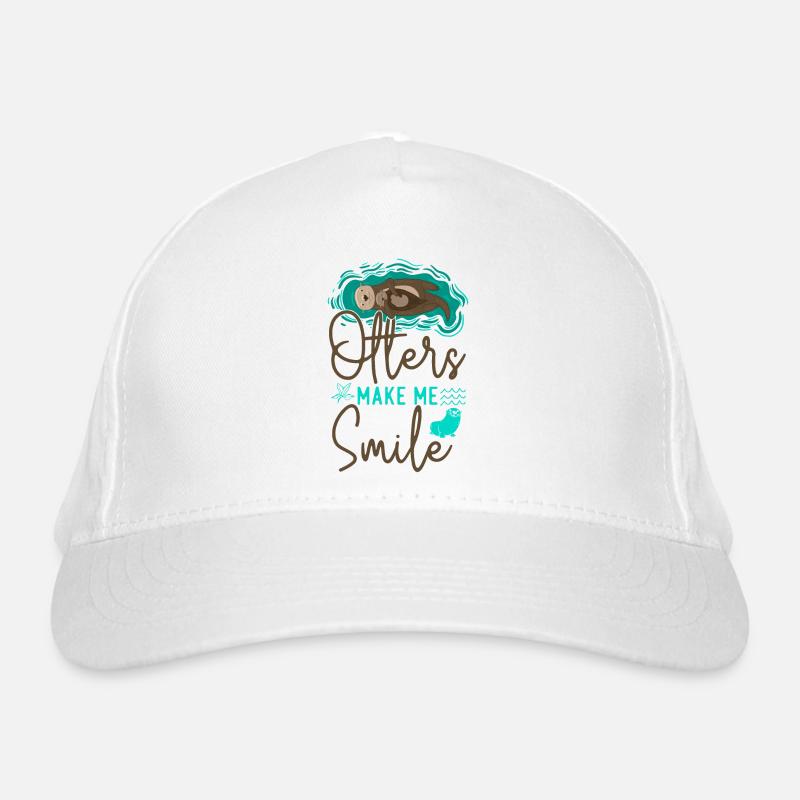 Otter Otters Make Me Smile Bio-Baseballkappe