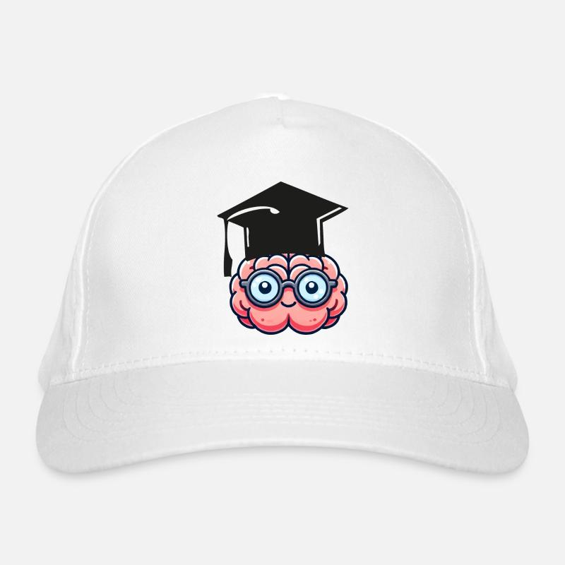 gehirn comic nerd student Bio-Baseballkappe