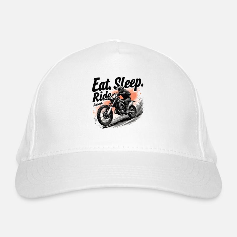 Motocross Eat Sleep Ride Repeat Organic Baseball Cap