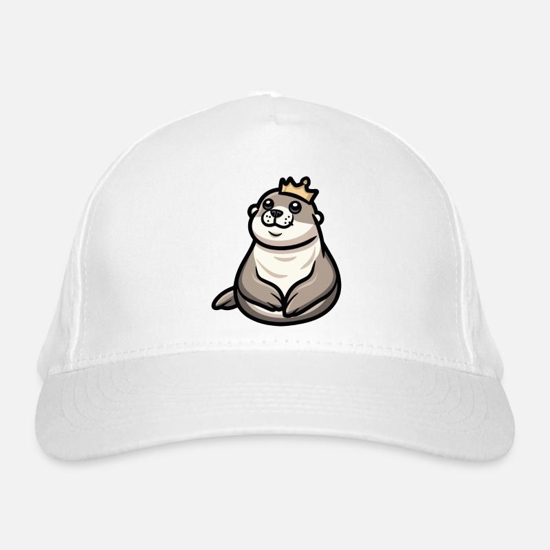 Couronne de dessin animé d’animal de phoque - Casquette classique bio - blanc