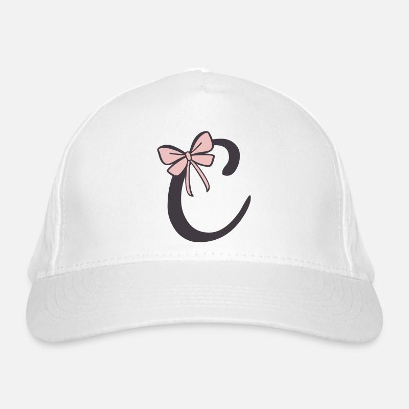 Anfangsbuchstabe C Schleifchen Bio-Baseballkappe
