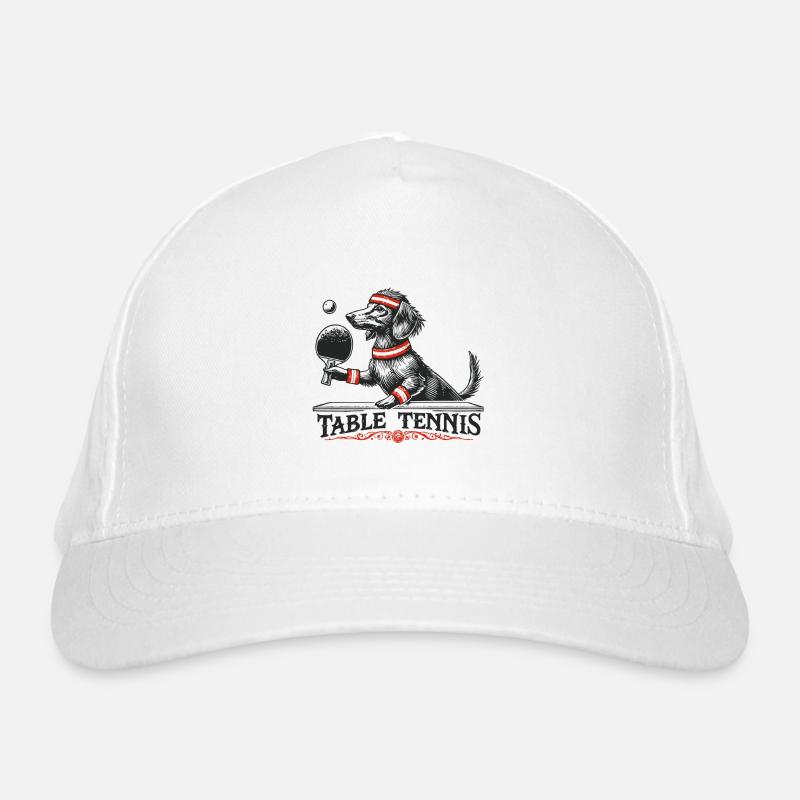 Teckel chien rétro tennis de table aventure Casquette classique bio