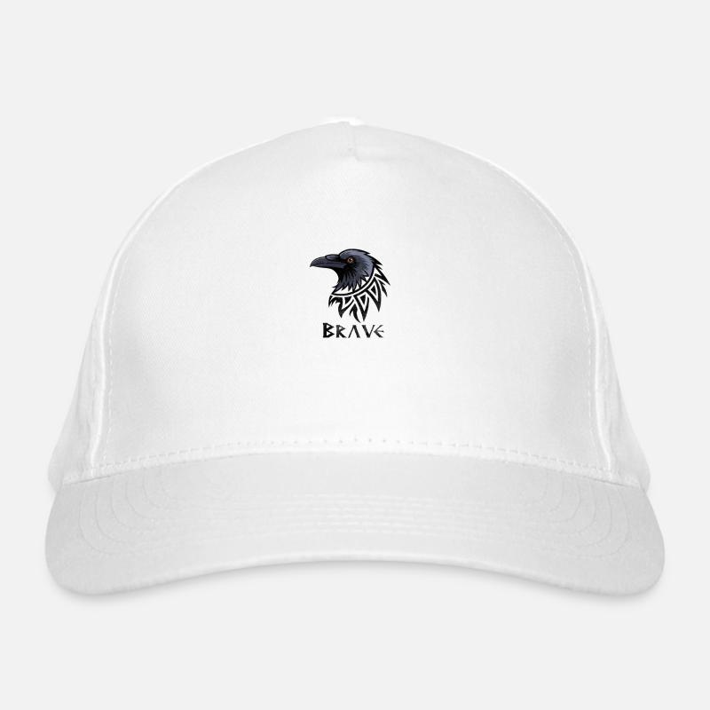 Brave Raven : emblème du courage Casquette classique bio