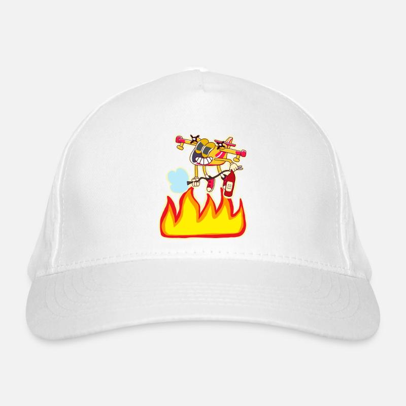 Feuerwehr-Wasserbomber - Bio-Baseballkappe - Weiß