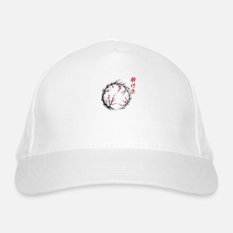 Cherry Blossom Serenity Enso Organic Baseball Cap