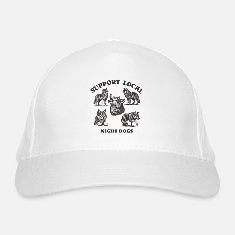 wolves Love Support Local night dogs Organic Baseball Cap
